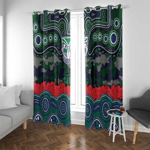 ANZAC Day New Zealand Warriors Window Curtain Military Memorial Aboriginal Indigenous Art