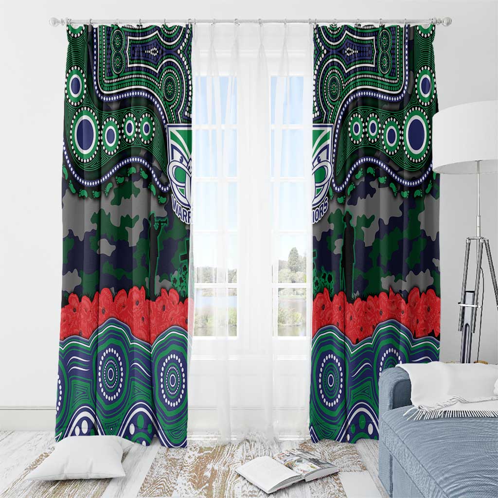 ANZAC Day New Zealand Warriors Window Curtain Military Memorial Aboriginal Indigenous Art