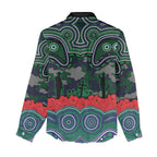 ANZAC Day New Zealand Warriors Women Casual Shirt Military Memorial Aboriginal Indigenous Art