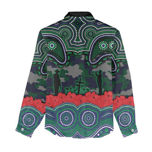 ANZAC Day New Zealand Warriors Women Casual Shirt Military Memorial Aboriginal Indigenous Art