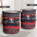ANZAC Day Newcastle Knights Laundry Basket Military Memorial Aboriginal Indigenous Art