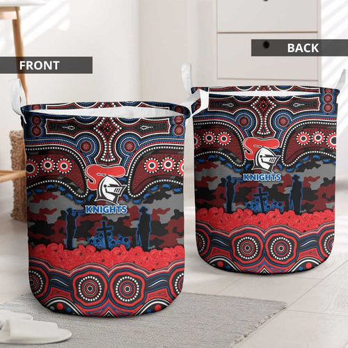 ANZAC Day Newcastle Knights Laundry Basket Military Memorial Aboriginal Indigenous Art