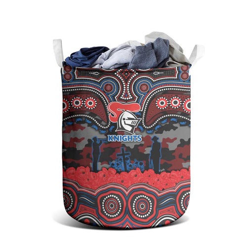 ANZAC Day Newcastle Knights Laundry Basket Military Memorial Aboriginal Indigenous Art