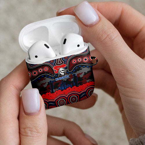 ANZAC Day Newcastle Knights AirPods Case Military Memorial Aboriginal Indigenous Art