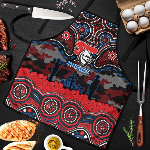 ANZAC Day Newcastle Knights Apron Military Memorial Aboriginal Indigenous Art