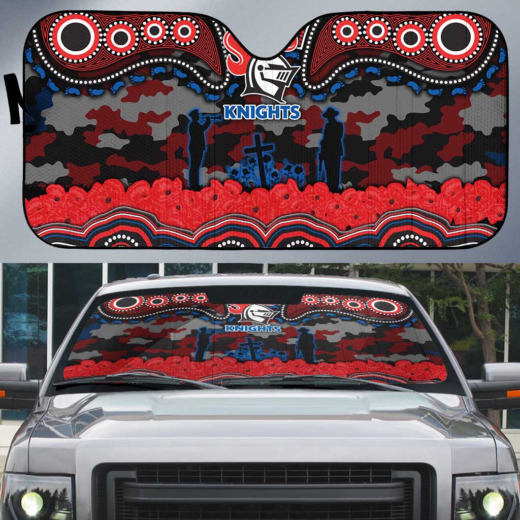 ANZAC Day Newcastle Knights Auto Sun Shade Military Memorial Aboriginal Indigenous Art
