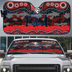 ANZAC Day Newcastle Knights Auto Sun Shade Military Memorial Aboriginal Indigenous Art