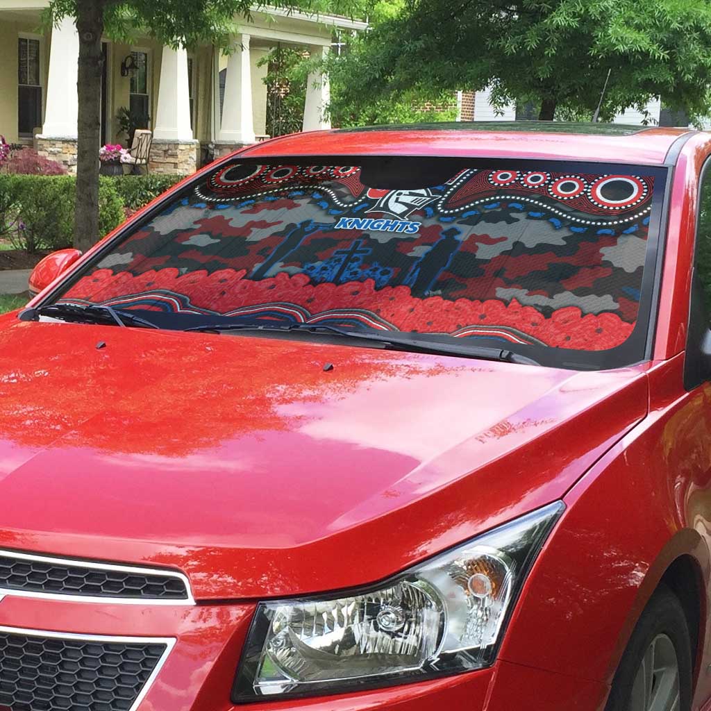 ANZAC Day Newcastle Knights Auto Sun Shade Military Memorial Aboriginal Indigenous Art