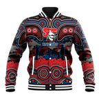 ANZAC Day Newcastle Knights Baseball Jacket Military Memorial Aboriginal Indigenous Art