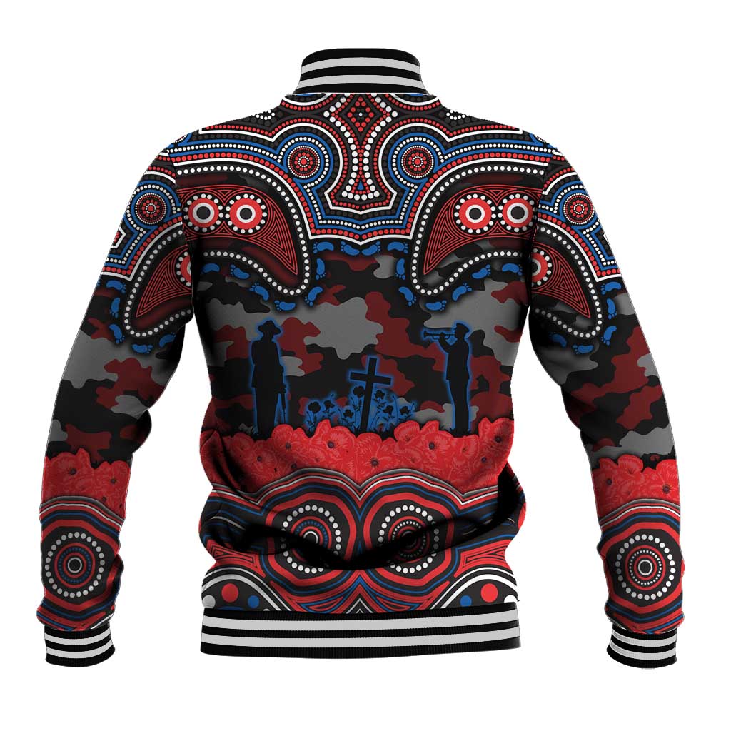 ANZAC Day Newcastle Knights Baseball Jacket Military Memorial Aboriginal Indigenous Art