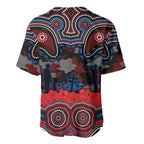 ANZAC Day Newcastle Knights Baseball Jersey Military Memorial Aboriginal Indigenous Art