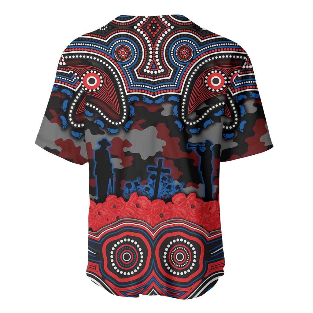 ANZAC Day Newcastle Knights Baseball Jersey Military Memorial Aboriginal Indigenous Art