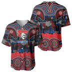 ANZAC Day Newcastle Knights Baseball Jersey Military Memorial Aboriginal Indigenous Art
