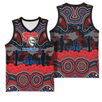 ANZAC Day Newcastle Knights Basketball Jersey Military Memorial Aboriginal Indigenous Art