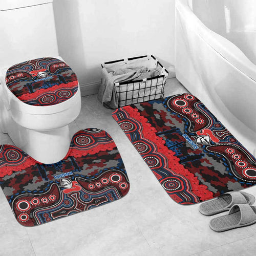 ANZAC Day Newcastle Knights Bathroom Set Military Memorial Aboriginal Indigenous Art