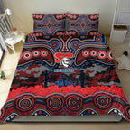 ANZAC Day Newcastle Knights Bedding Set Military Memorial Aboriginal Indigenous Art