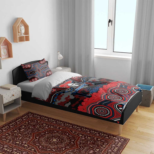 ANZAC Day Newcastle Knights Bedding Set Military Memorial Aboriginal Indigenous Art