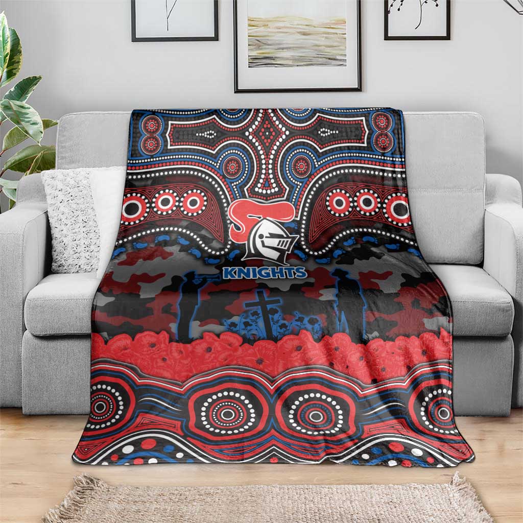 ANZAC Day Newcastle Knights Blanket Military Memorial Aboriginal Indigenous Art