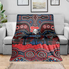ANZAC Day Newcastle Knights Blanket Military Memorial Aboriginal Indigenous Art
