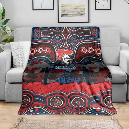 ANZAC Day Newcastle Knights Blanket Military Memorial Aboriginal Indigenous Art
