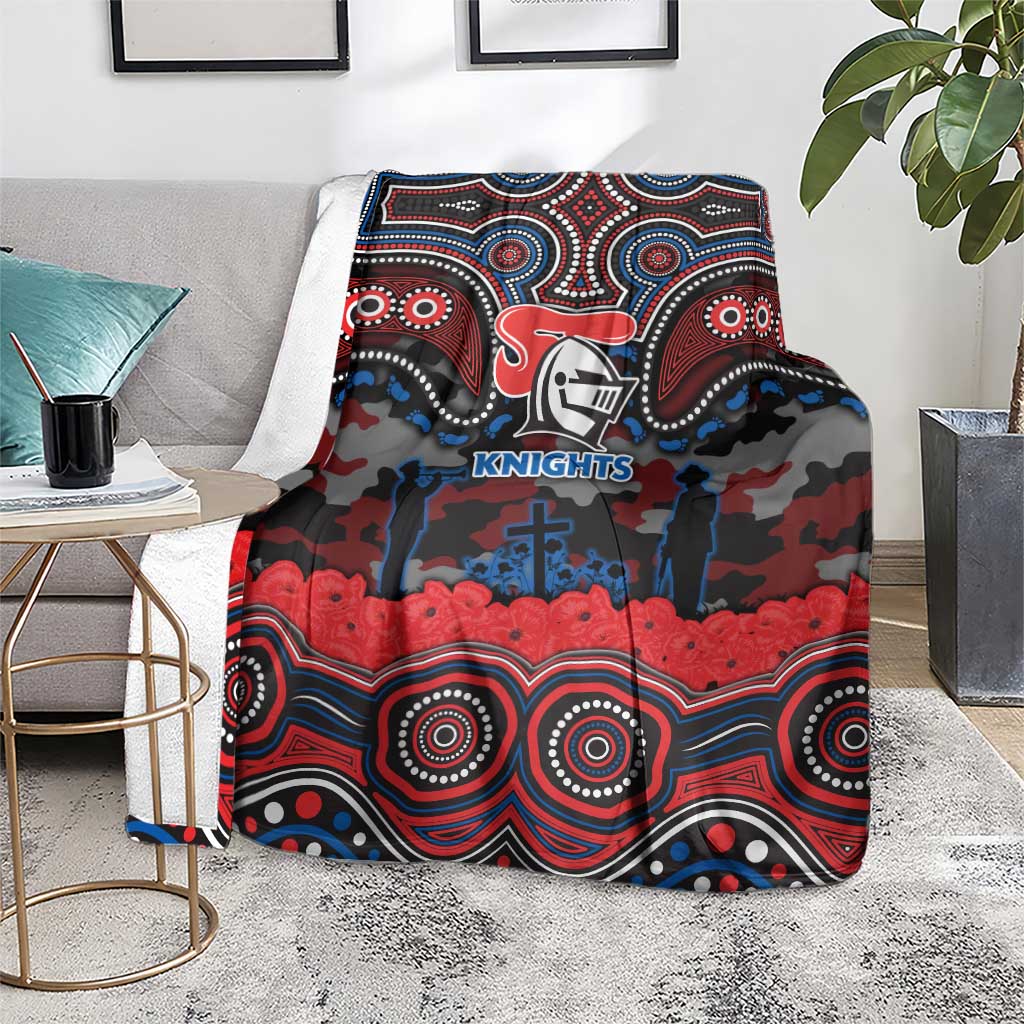 ANZAC Day Newcastle Knights Blanket Military Memorial Aboriginal Indigenous Art