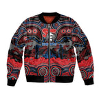 ANZAC Day Newcastle Knights Bomber Jacket Military Memorial Aboriginal Indigenous Art