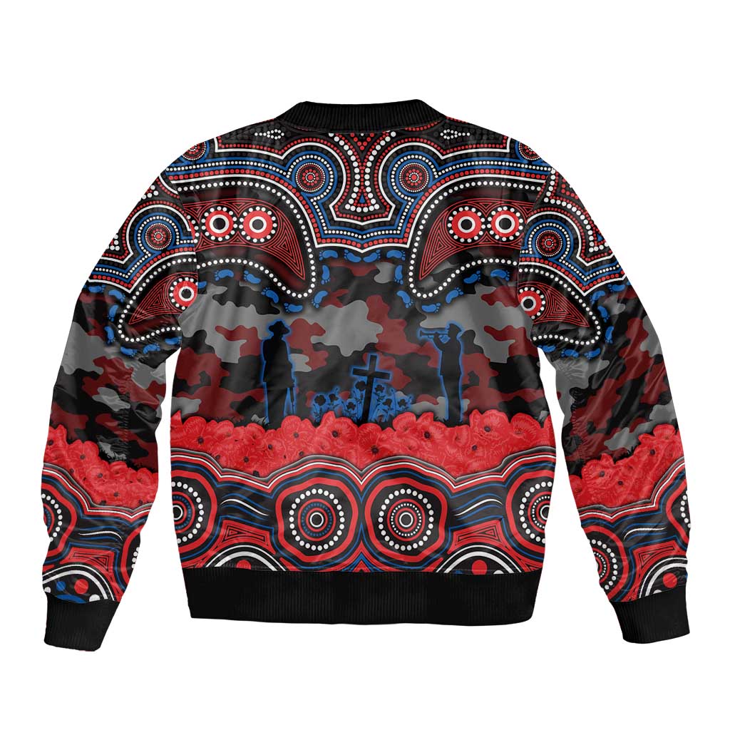ANZAC Day Newcastle Knights Bomber Jacket Military Memorial Aboriginal Indigenous Art