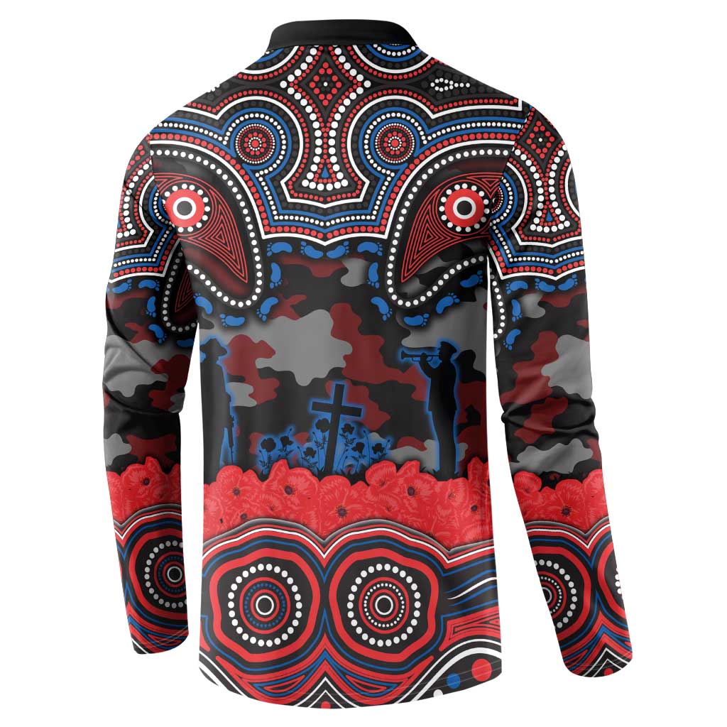ANZAC Day Newcastle Knights Button Sweatshirt Military Memorial Aboriginal Indigenous Art