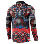 ANZAC Day Newcastle Knights Button Sweatshirt Military Memorial Aboriginal Indigenous Art