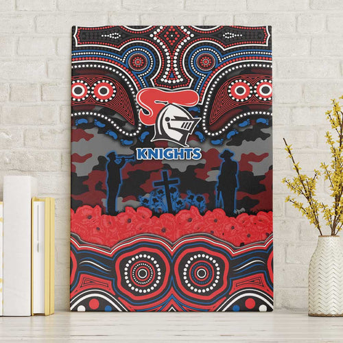 ANZAC Day Newcastle Knights Canvas Wall Art Military Memorial Aboriginal Indigenous Art