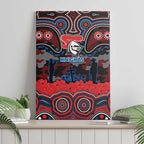 ANZAC Day Newcastle Knights Canvas Wall Art Military Memorial Aboriginal Indigenous Art