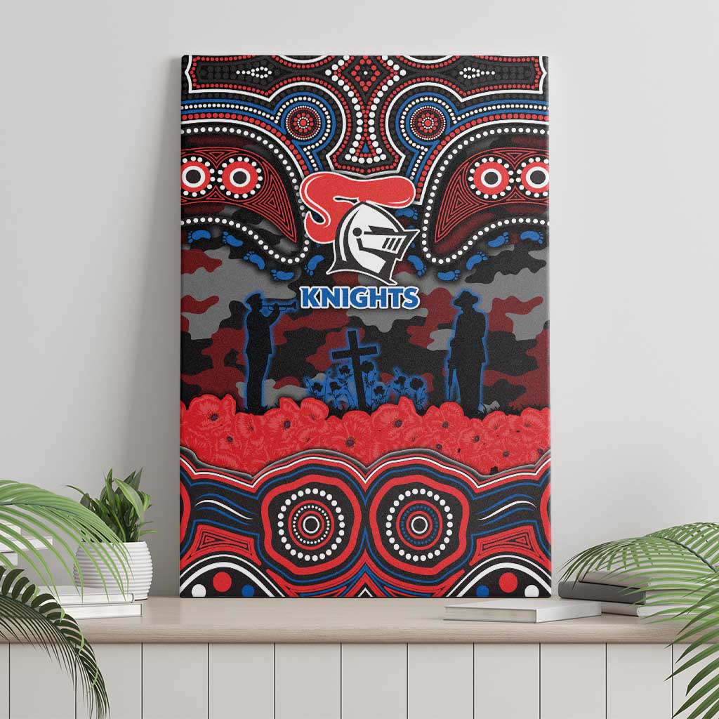 ANZAC Day Newcastle Knights Canvas Wall Art Military Memorial Aboriginal Indigenous Art