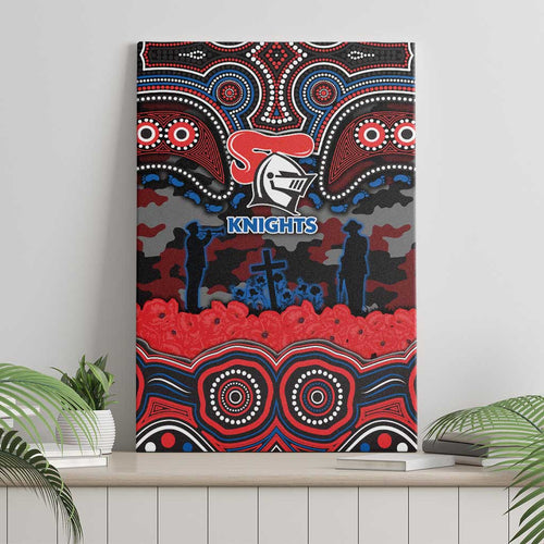 ANZAC Day Newcastle Knights Canvas Wall Art Military Memorial Aboriginal Indigenous Art