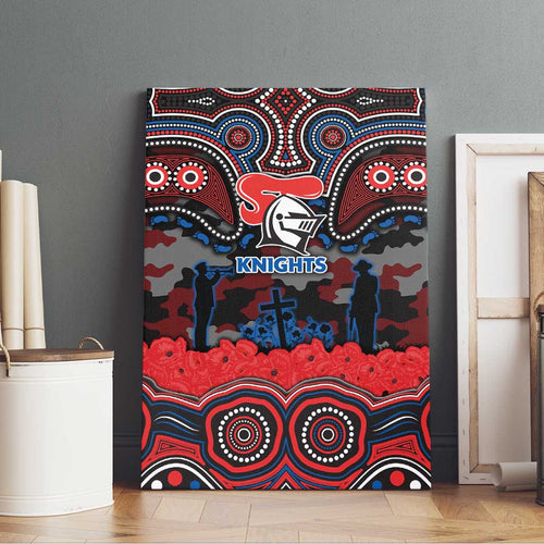 ANZAC Day Newcastle Knights Canvas Wall Art Military Memorial Aboriginal Indigenous Art