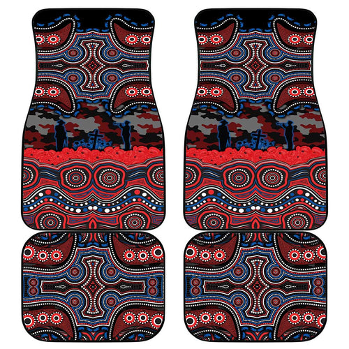 ANZAC Day Newcastle Knights Car Mats Military Memorial Aboriginal Indigenous Art