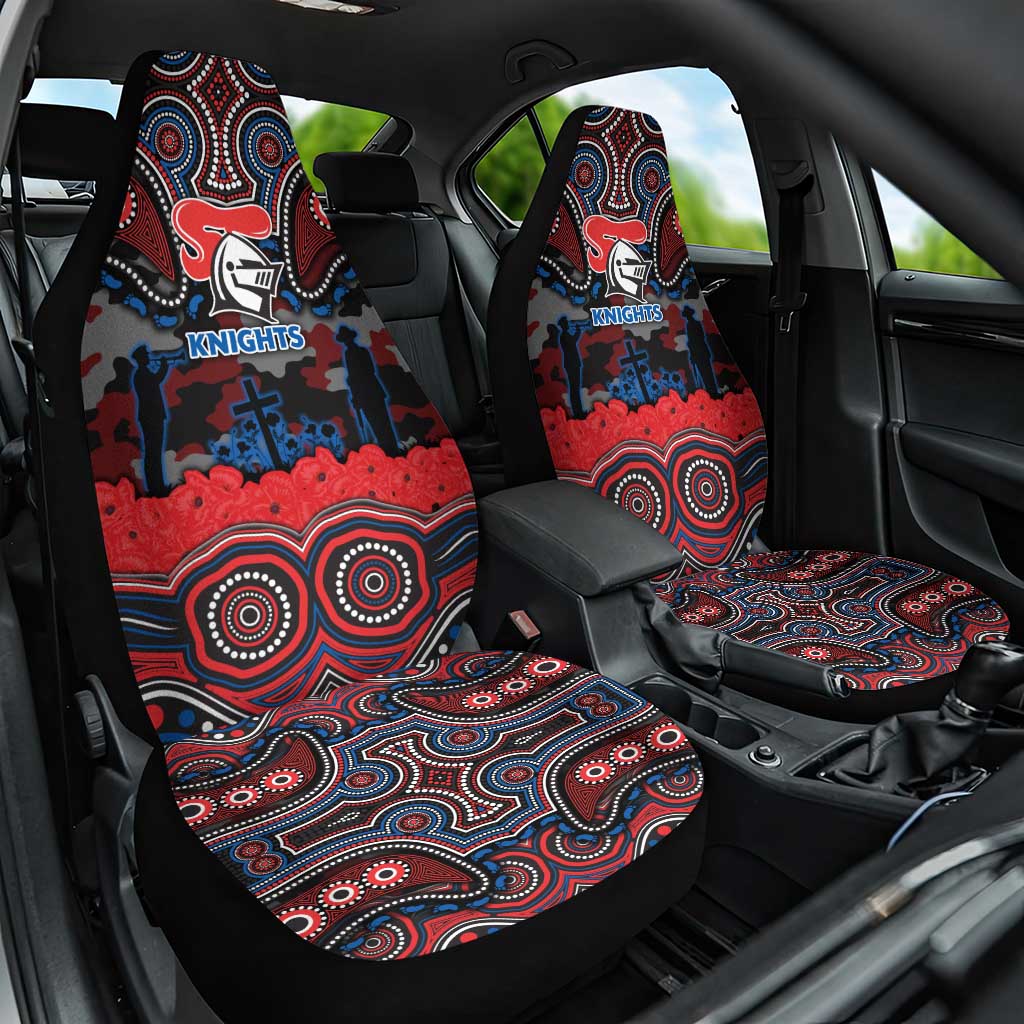 ANZAC Day Newcastle Knights Car Seat Cover Military Memorial Aboriginal Indigenous Art
