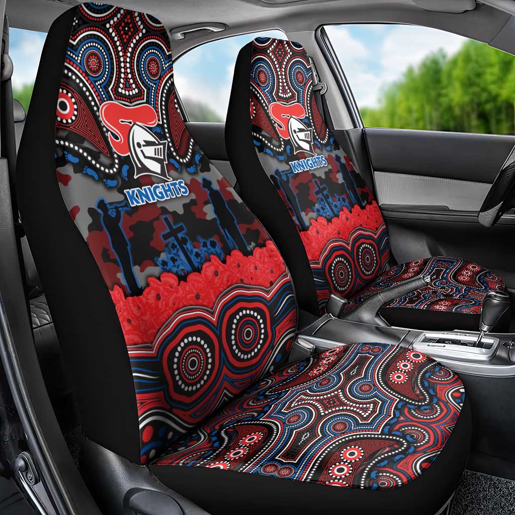 ANZAC Day Newcastle Knights Car Seat Cover Military Memorial Aboriginal Indigenous Art