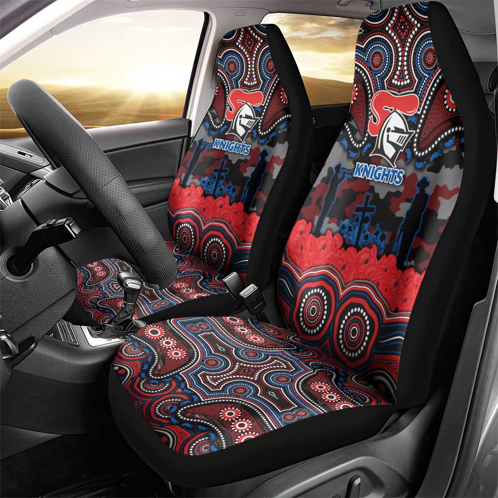ANZAC Day Newcastle Knights Car Seat Cover Military Memorial Aboriginal Indigenous Art