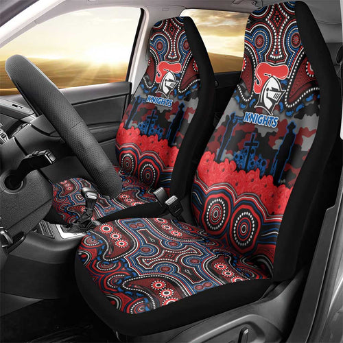 ANZAC Day Newcastle Knights Car Seat Cover Military Memorial Aboriginal Indigenous Art