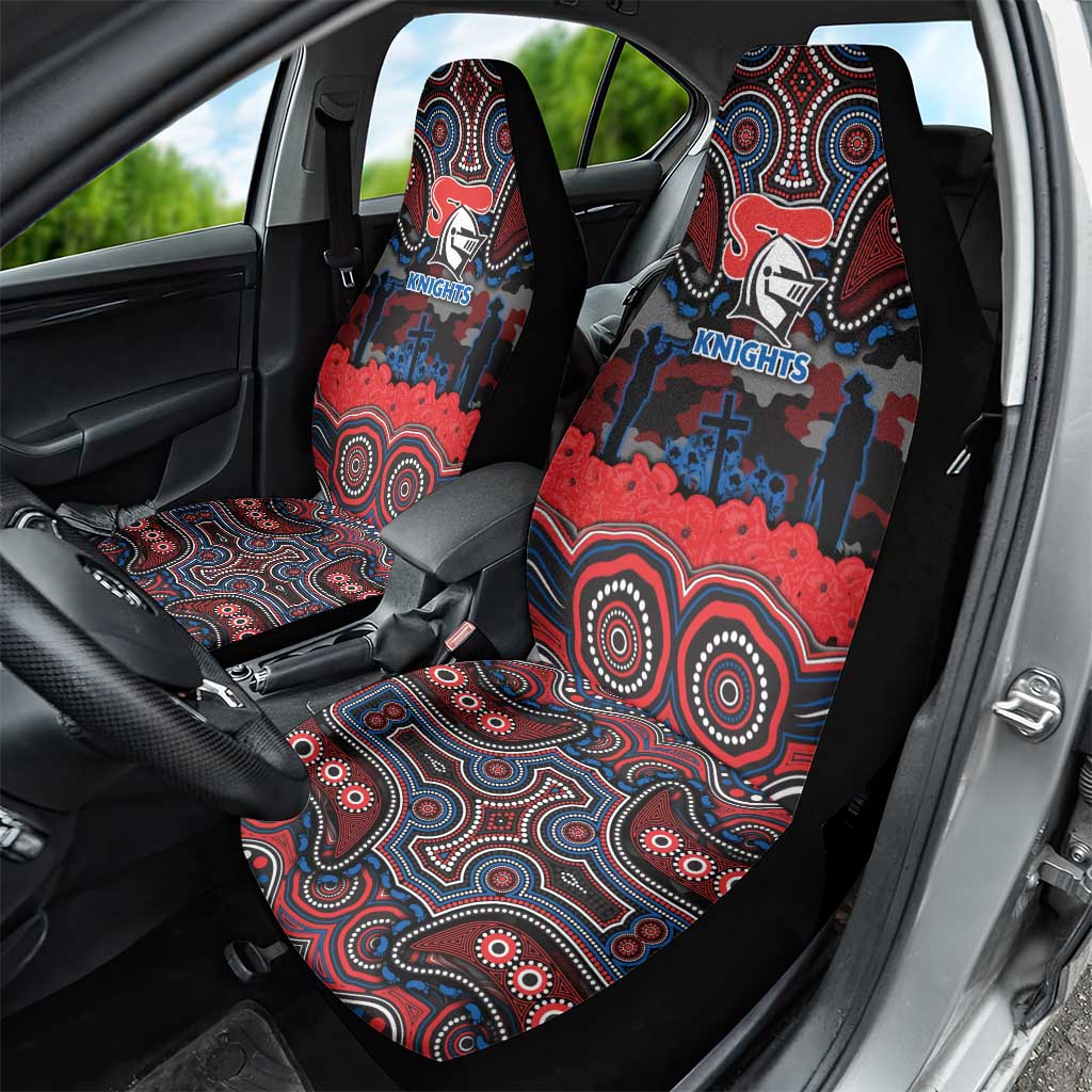 ANZAC Day Newcastle Knights Car Seat Cover Military Memorial Aboriginal Indigenous Art