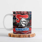 ANZAC Day Newcastle Knights Ceramic Mug Military Memorial Aboriginal Indigenous Art