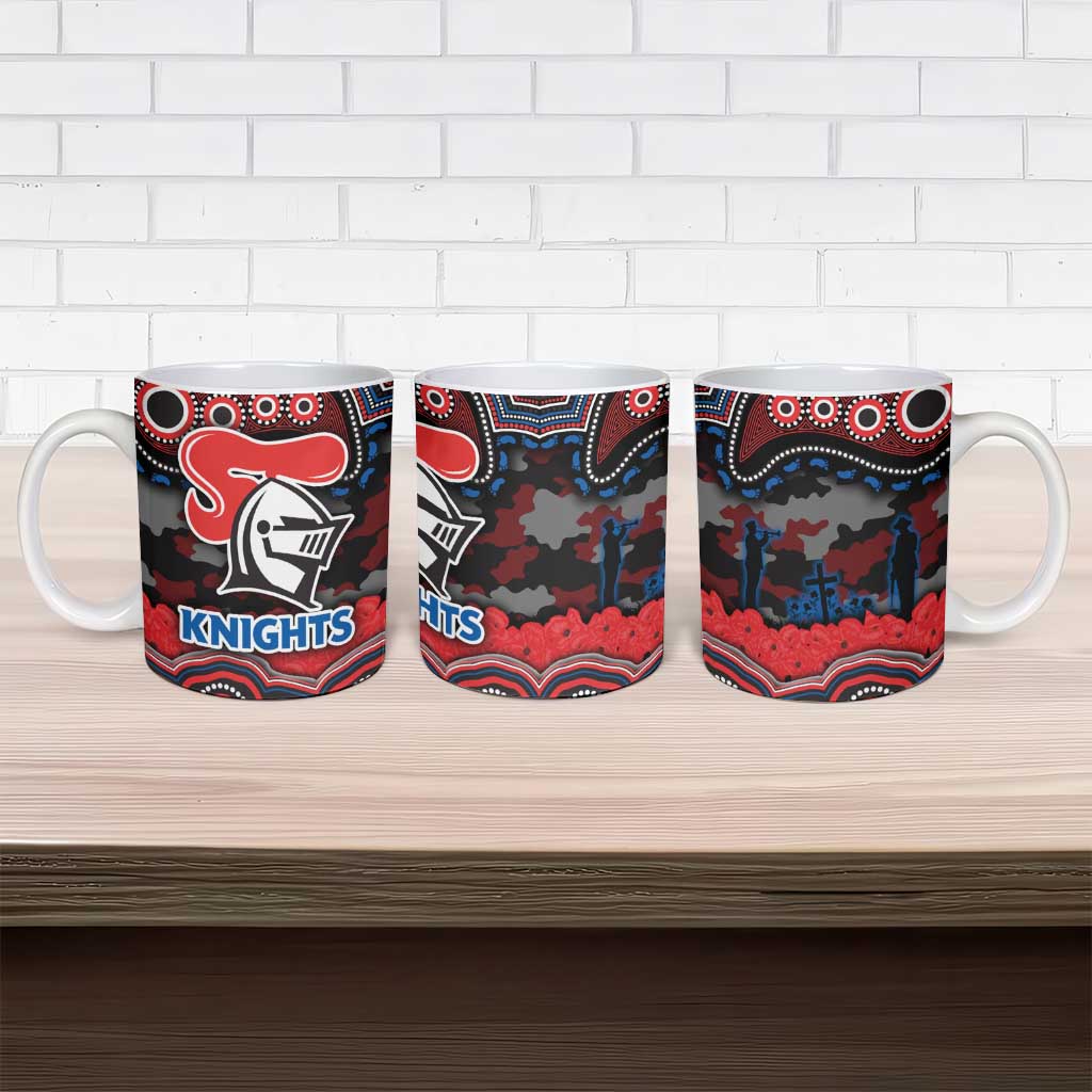 ANZAC Day Newcastle Knights Ceramic Mug Military Memorial Aboriginal Indigenous Art