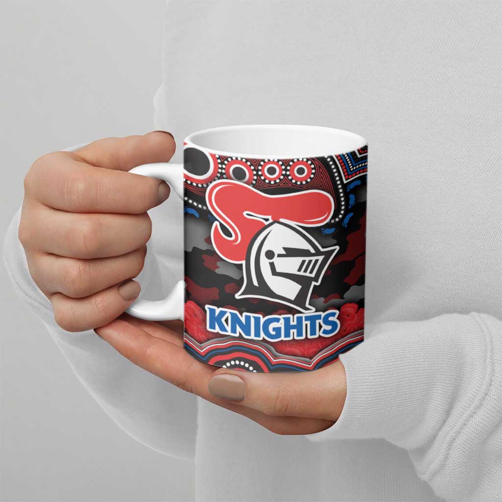 ANZAC Day Newcastle Knights Ceramic Mug Military Memorial Aboriginal Indigenous Art