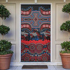 ANZAC Day Newcastle Knights Door Cover Military Memorial Aboriginal Indigenous Art