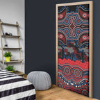 ANZAC Day Newcastle Knights Door Cover Military Memorial Aboriginal Indigenous Art