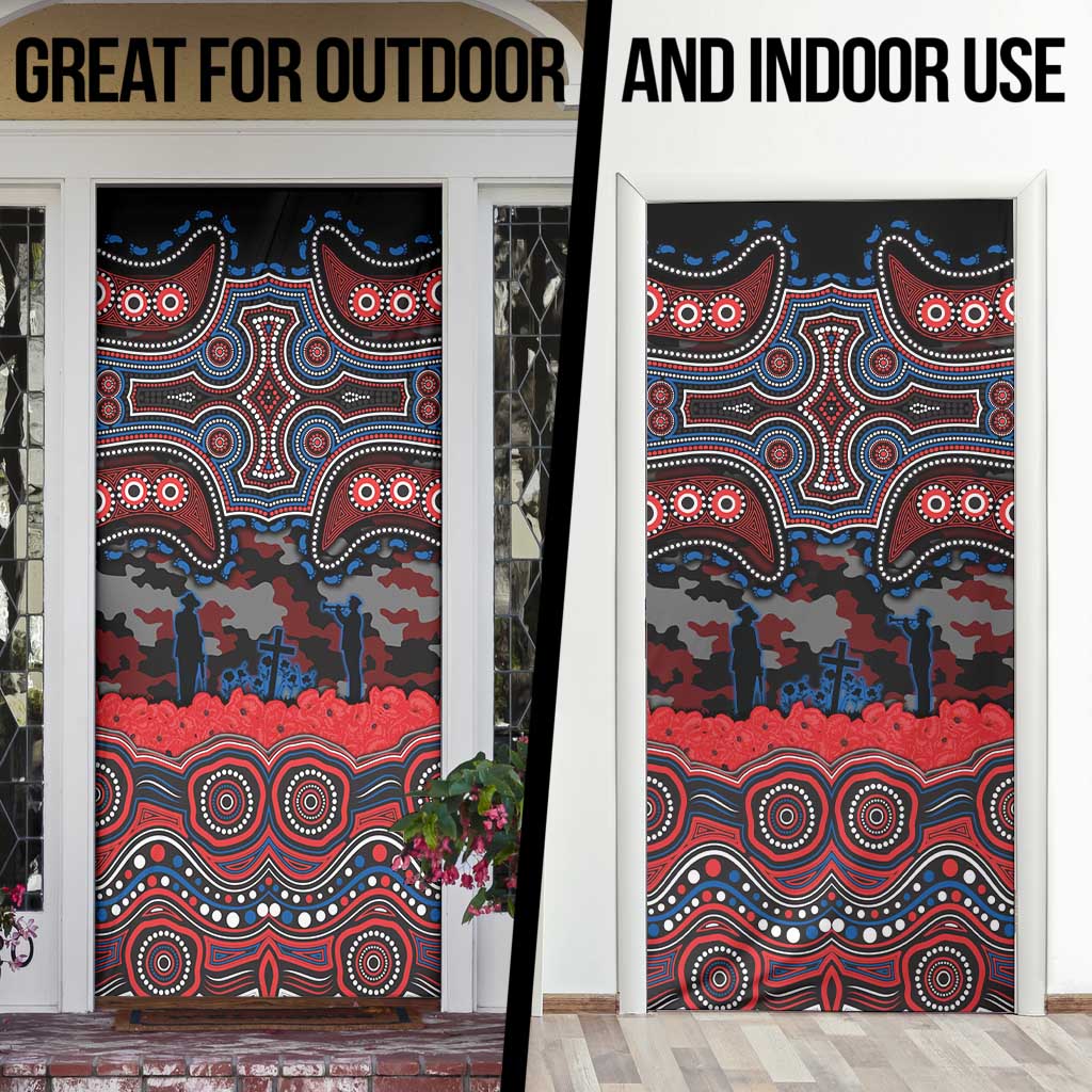 ANZAC Day Newcastle Knights Door Cover Military Memorial Aboriginal Indigenous Art
