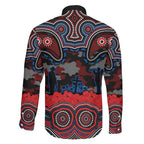 ANZAC Day Newcastle Knights Family Matching Mermaid Dress and Hawaiian Shirt Military Memorial Aboriginal Indigenous Art