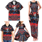 ANZAC Day Newcastle Knights Family Matching Tank Maxi Dress and Hawaiian Shirt Military Memorial Aboriginal Indigenous Art