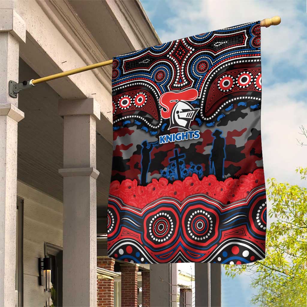 ANZAC Day Newcastle Knights Garden Flag Military Memorial Aboriginal Indigenous Art