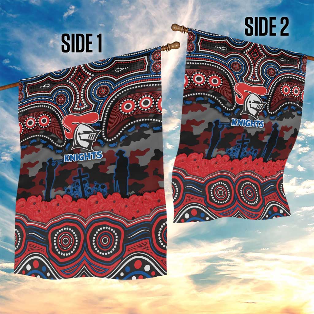 ANZAC Day Newcastle Knights Garden Flag Military Memorial Aboriginal Indigenous Art